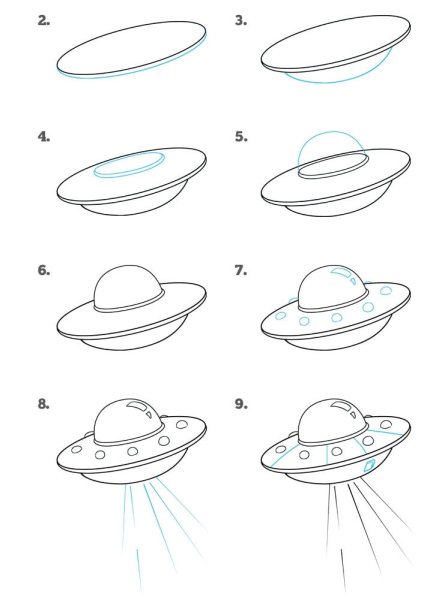 Космический корабль раскраска