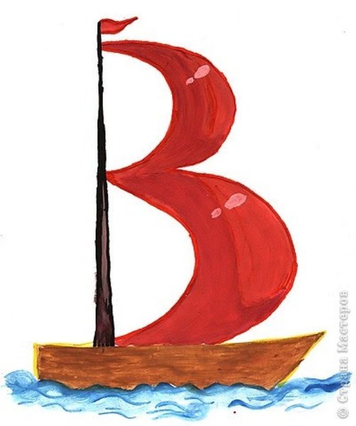 Буквы в виде предметов