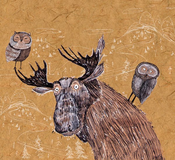 Лось в графике