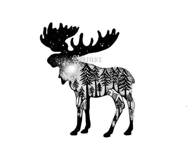 Олень орнамент