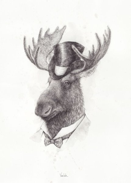 Лось эскиз