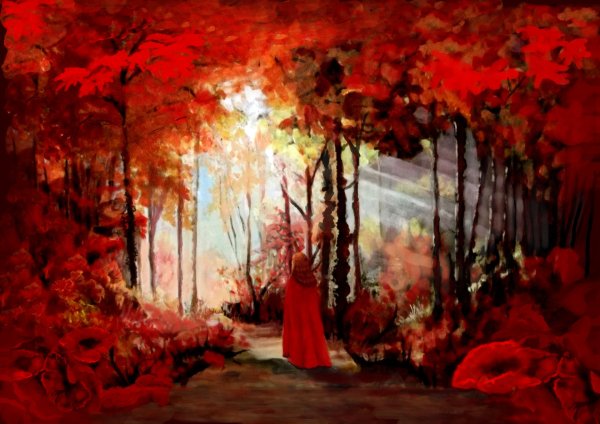 Картина в красных тонах