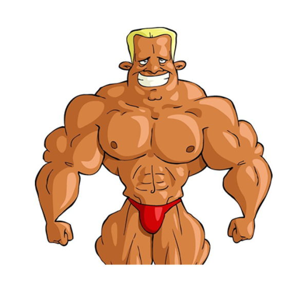 Накаченный мужчина арт