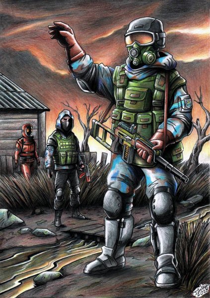 Сталкер 2 арт МОНОЛИТОВЕЦ