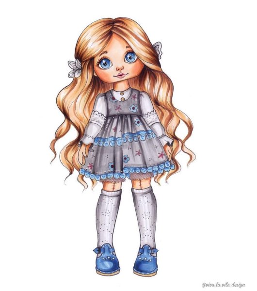 Маленькая девочка мультяшка