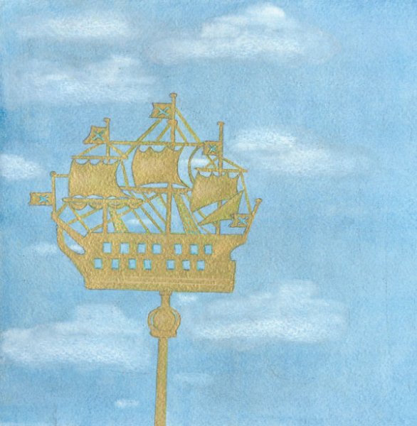 Шпиль Адмиралтейства в Санкт-Петербурге силуэт