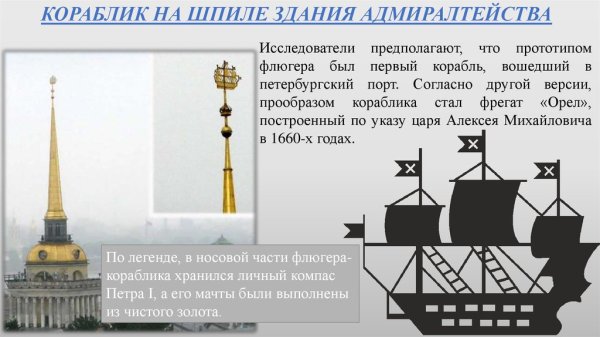 Кораблик на шпиле Адмиралтейства в Санкт-Петербурге рисунок