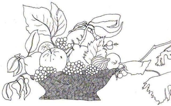 Осенний натюрморт раскраска для детей