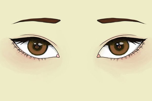 Узкие глаза рисунок