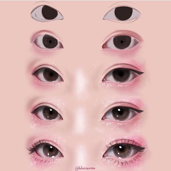 Азиатские глаза туториал