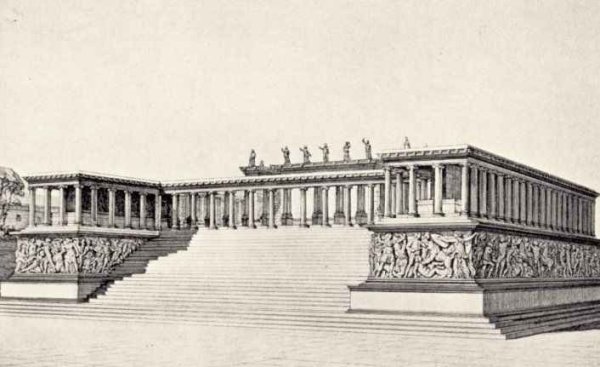 Пергамский алтарь иллюстрация