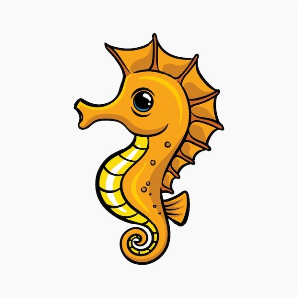 Морской конек мультяшный