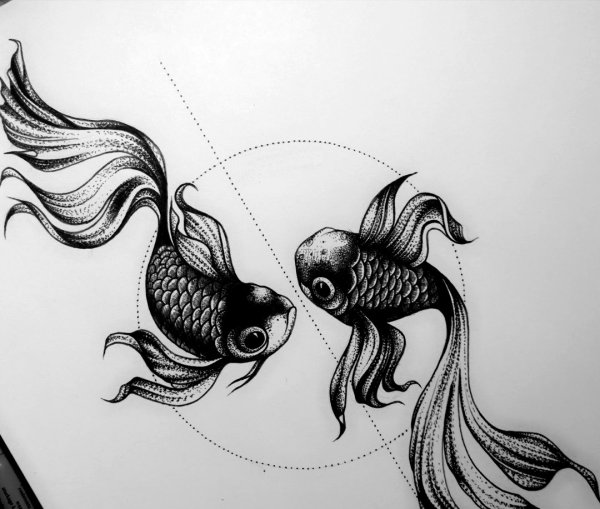 Тату рыбы эскизы