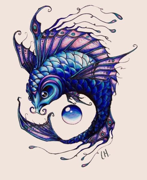 Тату рыбы эскизы