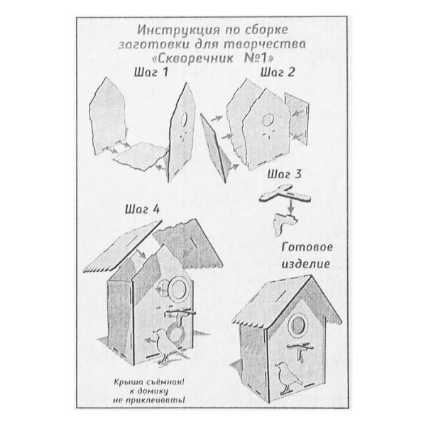 Стандартные Размеры скворечника чертеж
