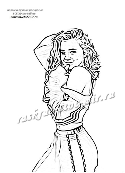 Раскраска Катя Адушкина