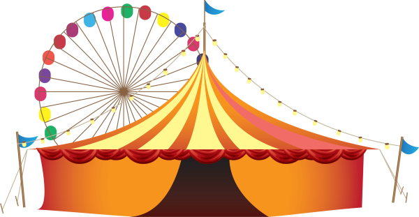 Цирковой шатер на прозрачном фоне