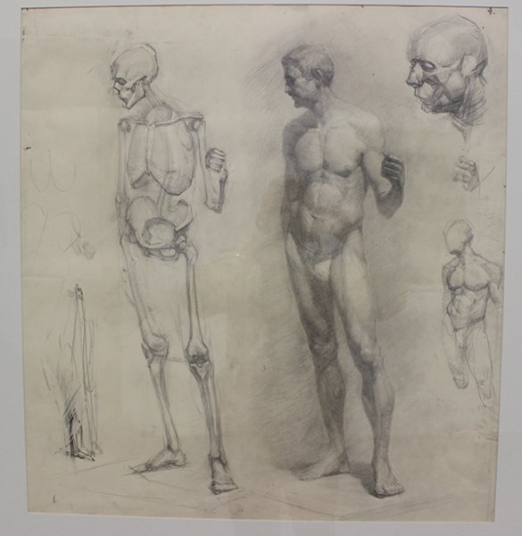 Академический рисунок портрет в интерьере