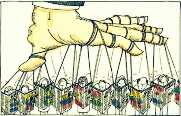 Манипуляция карикатура