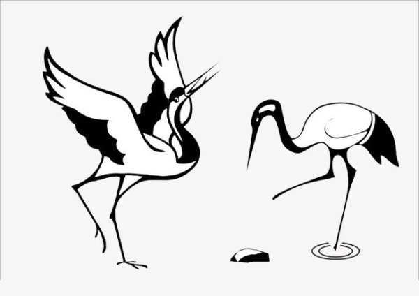 Цапля силуэт