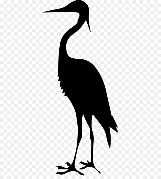 Цапля силуэт