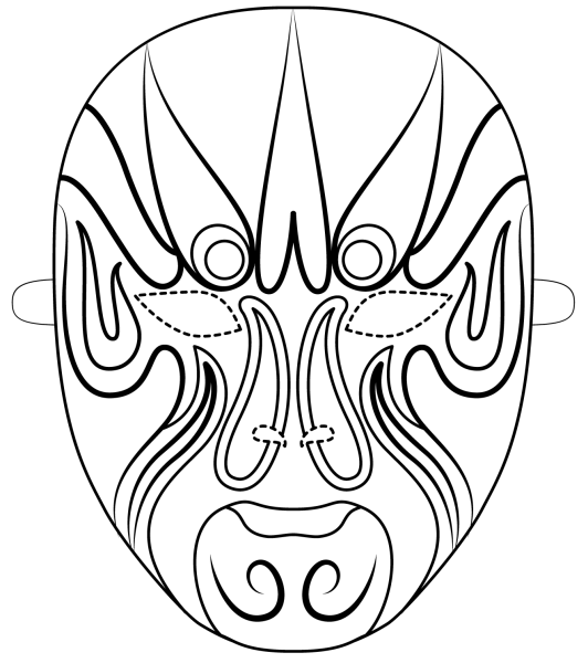 Африканская маска раскраска