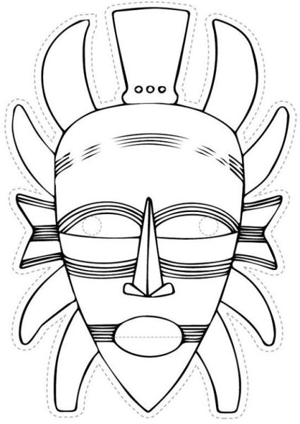 Маска шамана тату