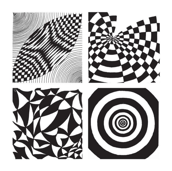 Монохромная композиция из геометрических фигур