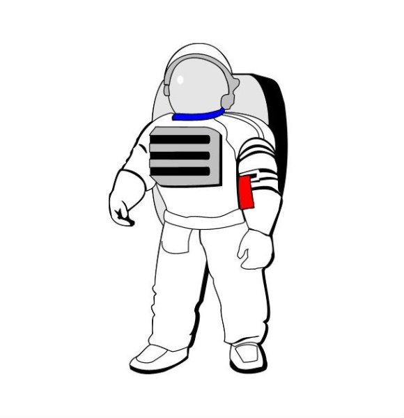 Костюм Космонавта раскраска для детей
