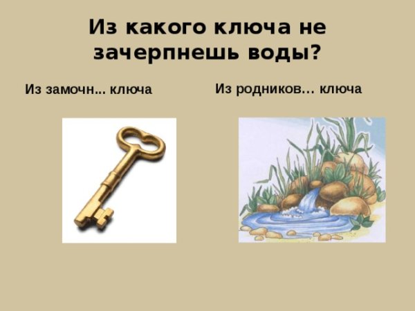 Нарисовать ключ Родник