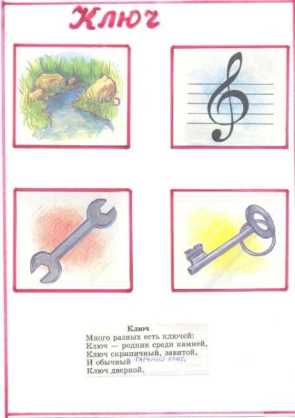 Ключ многозначное слово