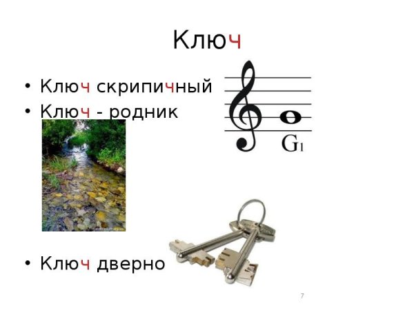 Ключ Родник скрипичный ключ