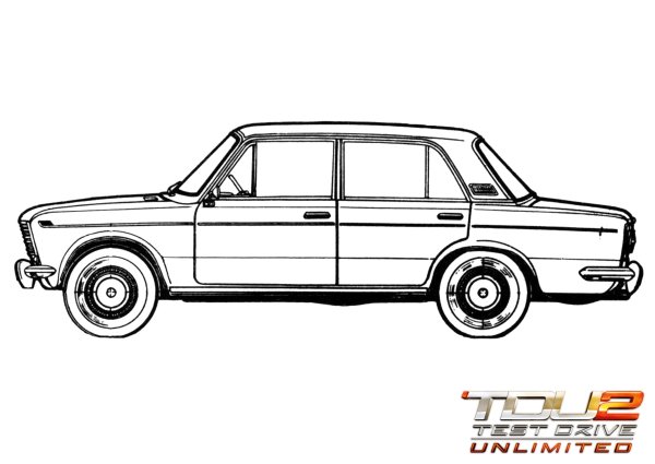 Раскраска ВАЗ 2106 сбоку