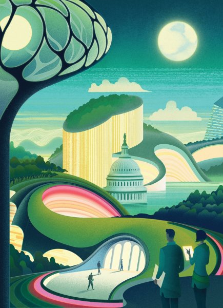 Рисунок мой поселок в будущем