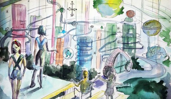 АЗС будущего рисунки