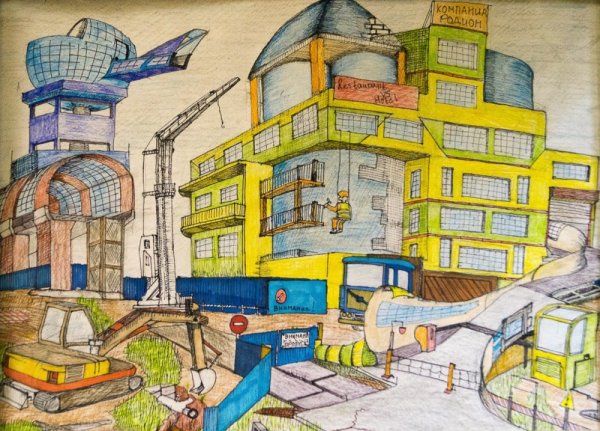 Рисование на тему город будущего