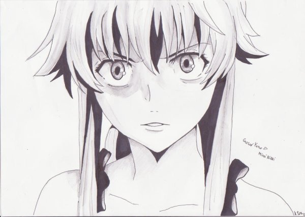 Аниме карандашом Гасай юно