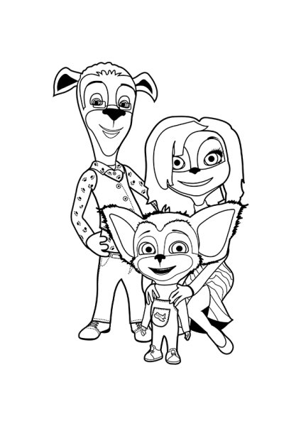 Семья Барбоскиных раскраска