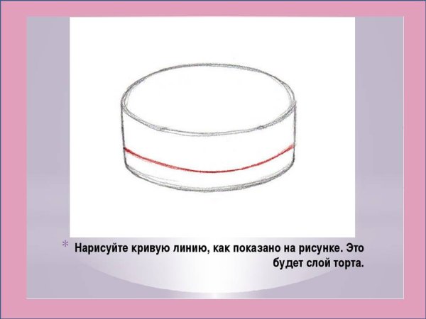 Торт круглый нарисованный