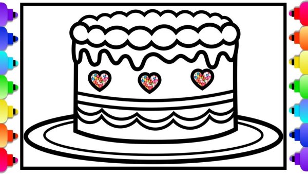 Круглые торты для срисовки