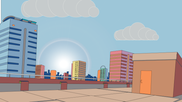 Мультяшный город