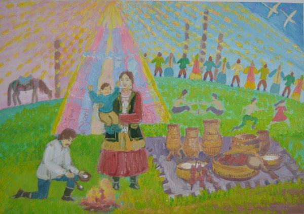 Рисунки Якутия Ысыах