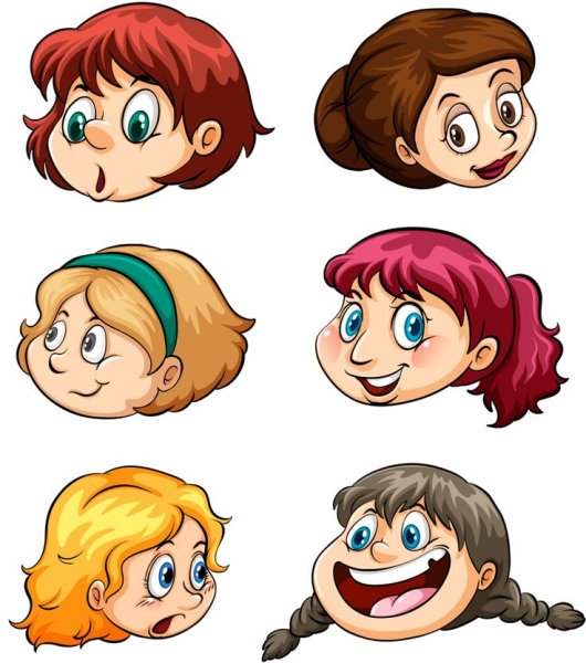 Детские лица мультяшные