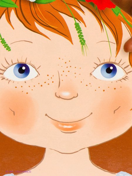 Веселое лицо девочки