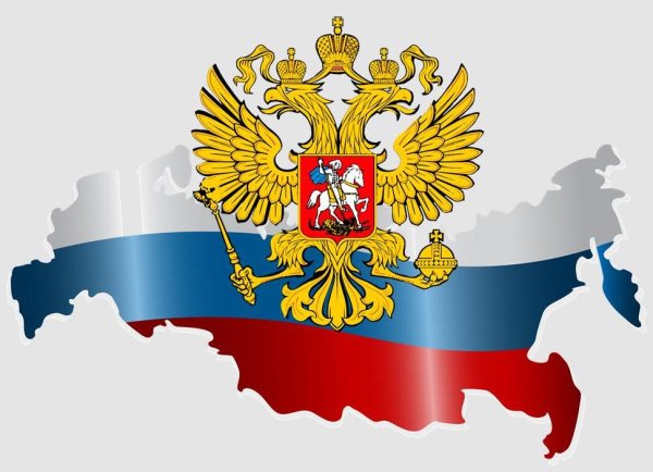 Флаг России с гербом