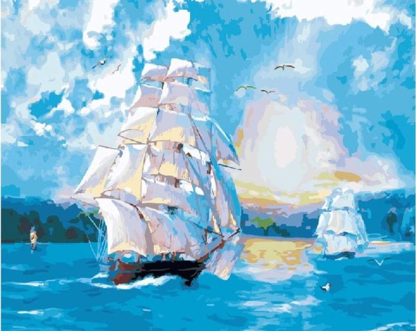 Картина по номерам корабль