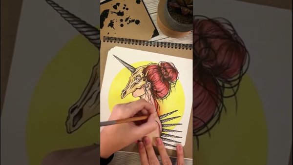 Рисунки маркерами портреты Ольга Мантро