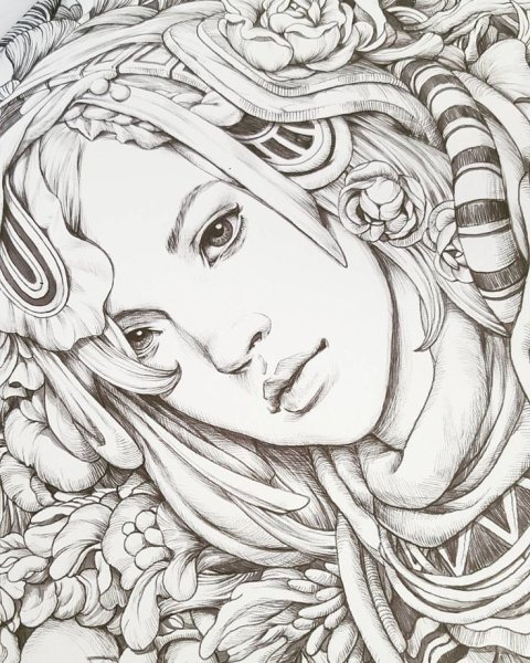 Раскраски в стиле Ольги Мантро