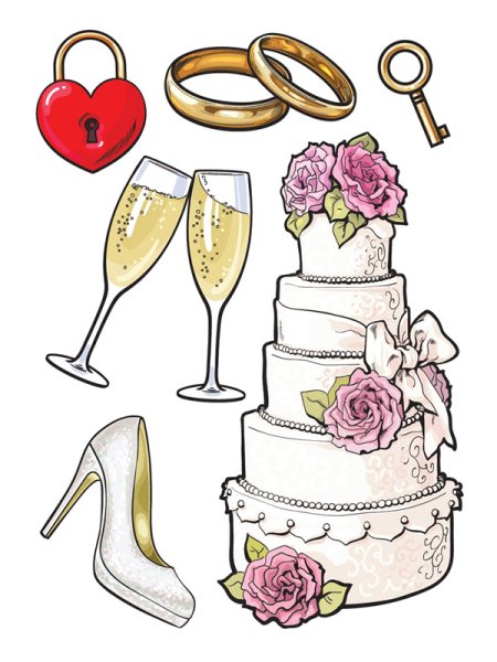 Свадебные наклейки