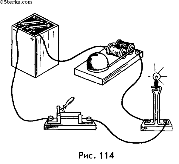 Простая схема электрической цепи